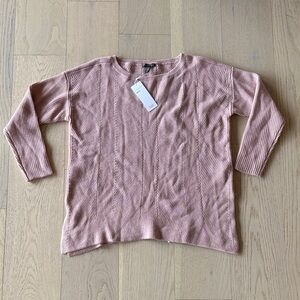 Eileen Fisher Bateau Neck Boxtop Merino Wool Sweater